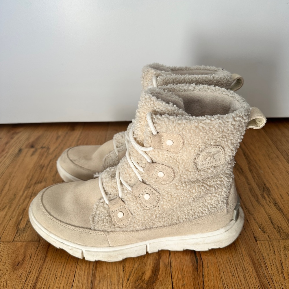 Sorel Cream Sherpa Winter Boots